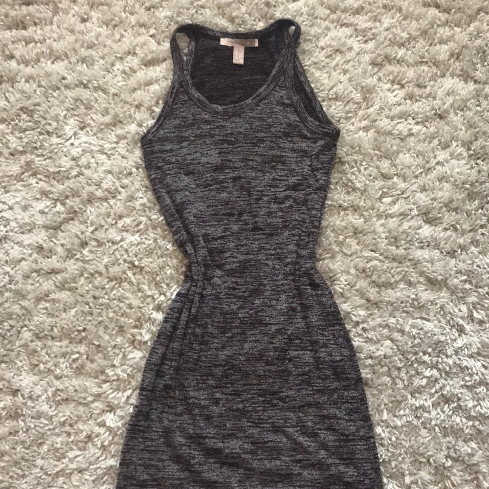 Purple and grey mini dress